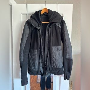 lululemon fleecy keen detachable hood jacket size 8